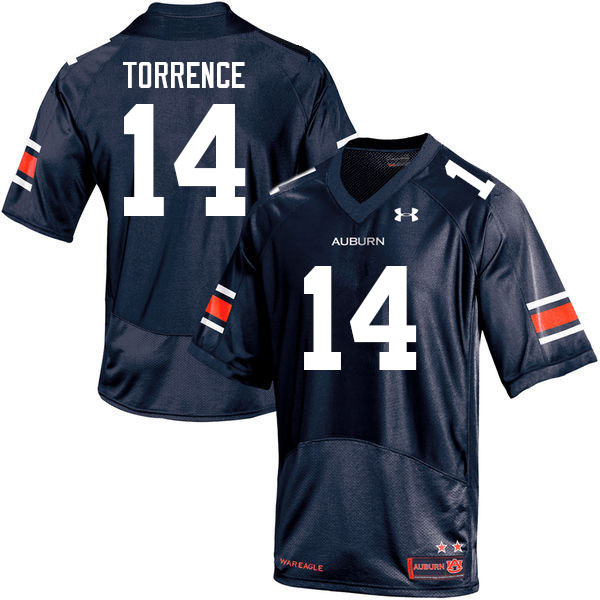 Auburn Tigers Men's Ro Torrence #14 Navy Under Armour Stitched College 2021 NCAA Authentic Football Jersey YBK4374GQ